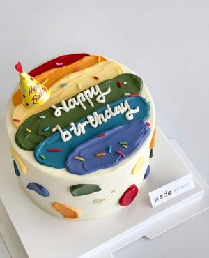 Color Splash Birthday Cake