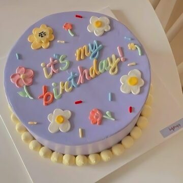 Pastel Floral Birthday Cake