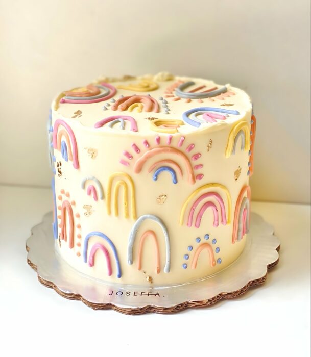 Pastel Rainbow Delight Cake