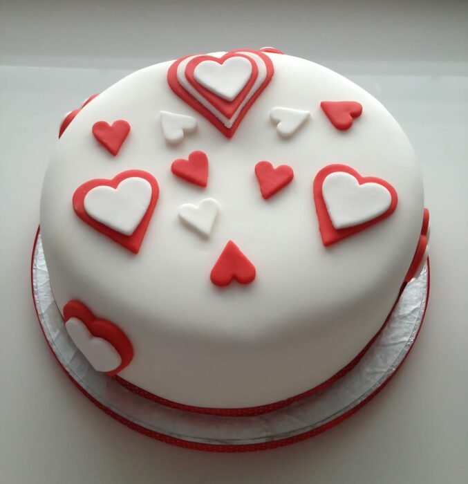 Valentine’s Day Heart-Themed Cake