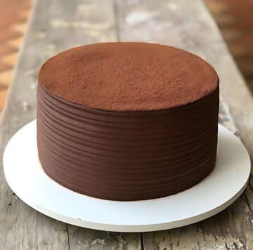 Minimalist Chocolate Cake with Smooth Textured Finish