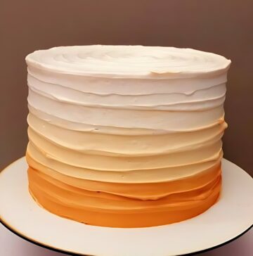 Orange Ombré Cake with Smooth Frosting Layers