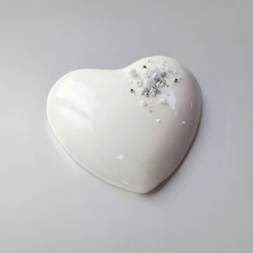 Pure White Heart Cake
