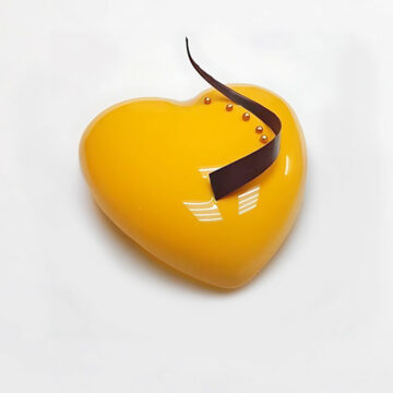 Golden Heart Mousse Cake