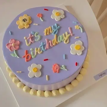 Pastel Floral Birthday Cake