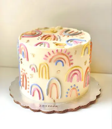 Pastel Rainbow Delight Cake