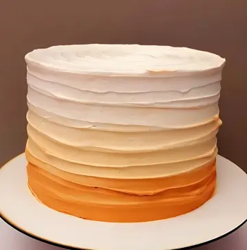 Orange Ombré Cake with Smooth Frosting Layers