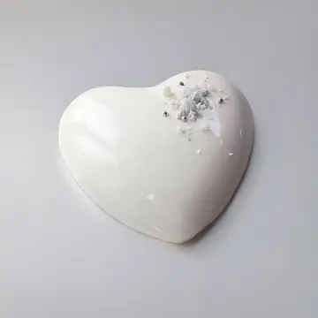 Pure White Heart Cake
