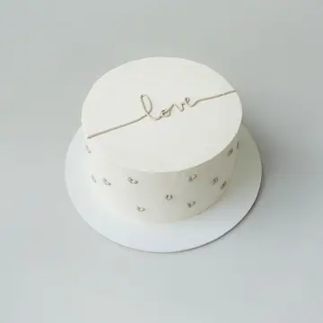 Minimalist White Love Cake